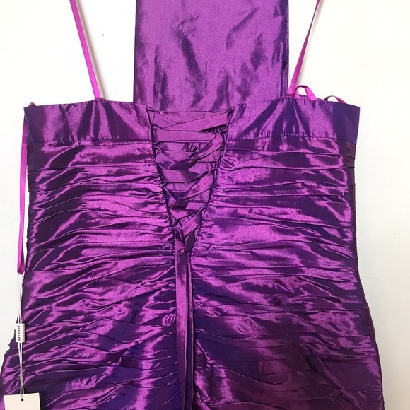 NWT ANNY LEE Open Leg Sweetheart Neckline Mermaid Prom Formal Gown, L,XL,Purple - Picture 6 of 9